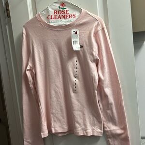 Tommy Hilfiger long sleeve shirt. Pink, 100% cotton. Purchased, never worn.